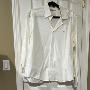 BURBERRY White Mens Shirt Large